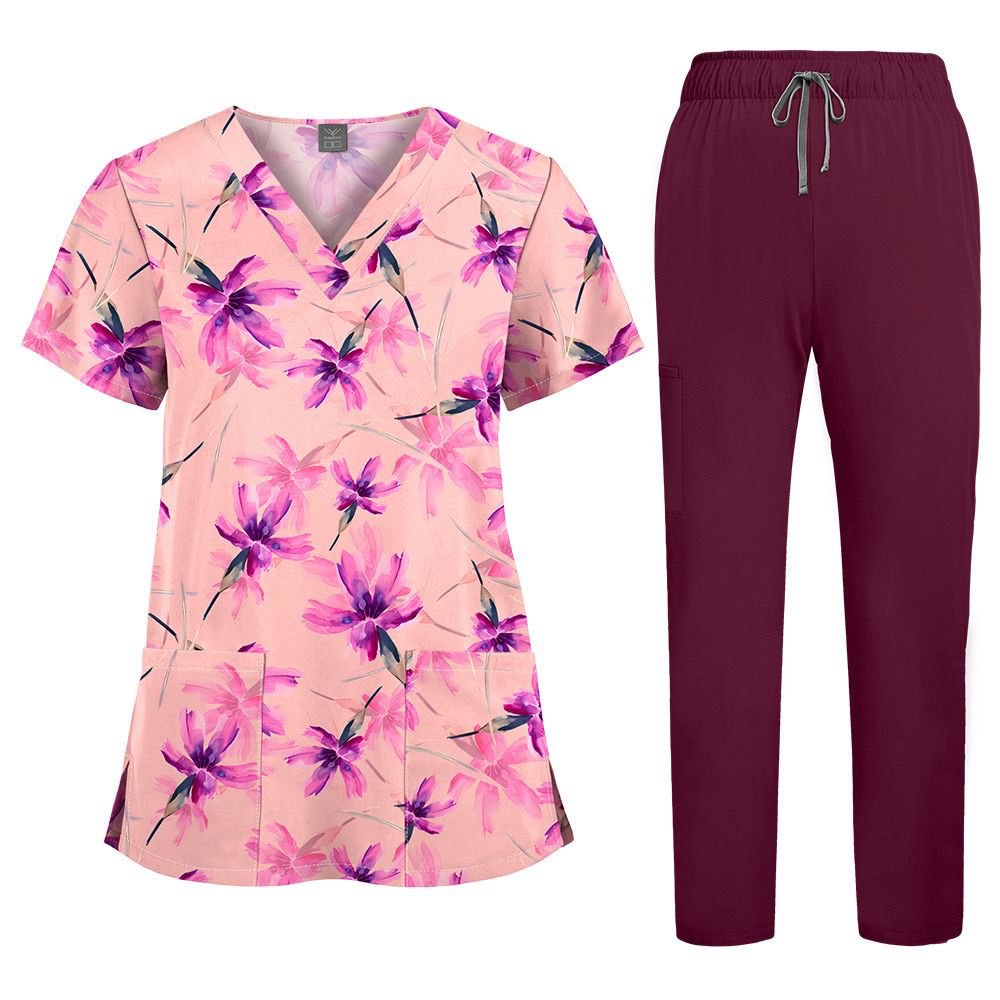 floral scrubs